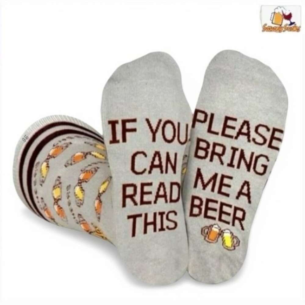 SAUCEY SOCKS “Please Bring Me a Beer” Knee‑Highs – Size L – NWT - Picture 13 of 14